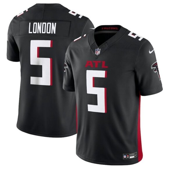 Mens Youths Kids Womens 5 Drake London BlackVapor Stitched Jersey